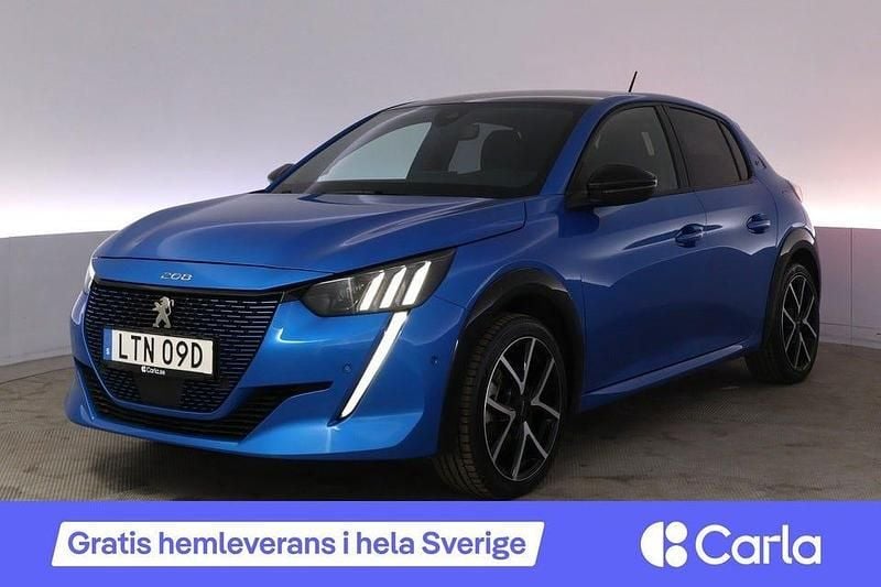 Blå Begagnad 2022 Peugeot e-208 GT Halvkombi | 190 990 kr (Marknadspris) - Bild 1/2