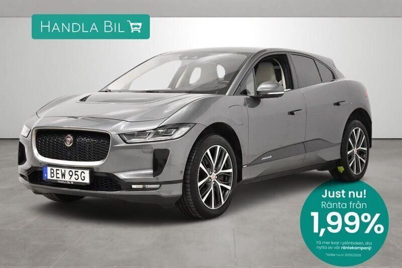 Grå Begagnad 2019 Jaguar I-Pace First Edition SUV | 299 900 kr (Marknadspris) - Bild 1/3
