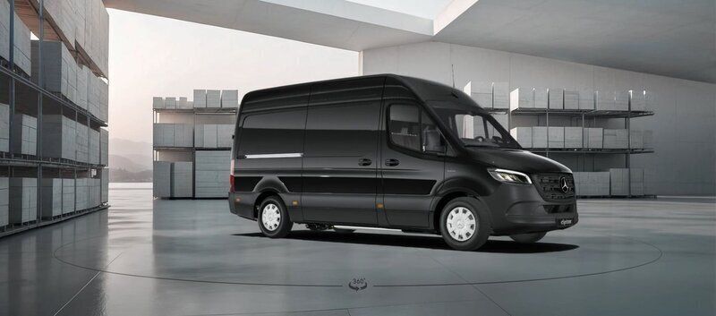 Svart (djupsvart) Ny 2025 Mercedes E-Sprinter Van | 879 000 kr (Marknadspris) - Bild 1/4