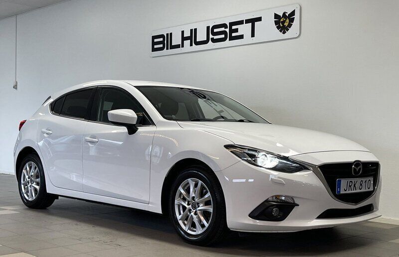 Vit Begagnad 2014 Mazda 3 Inclusive Halvkombi | 124 900 kr (Marknadspris) - Bild 1/4