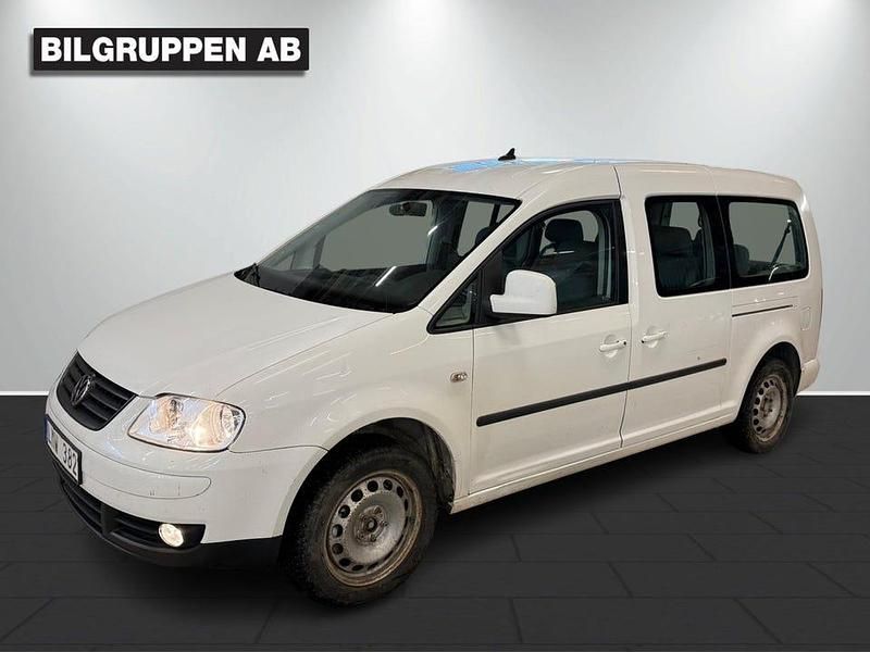 Vit Begagnad 2010 VW Caddy Maxi Minibuss | 59 900 kr (Marknadspris) - Bild 1/4