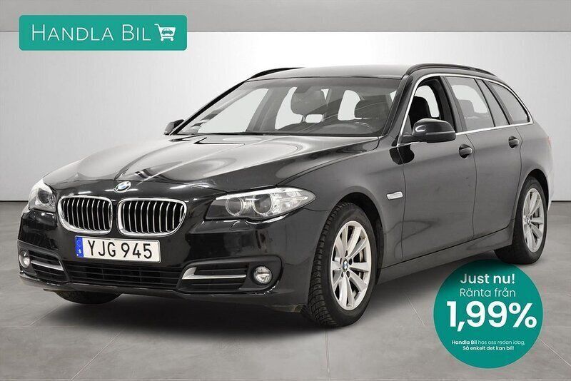 Svart Begagnad 2016 BMW 520 Kombi | 229 900 kr (Marknadspris) - Bild 1/3