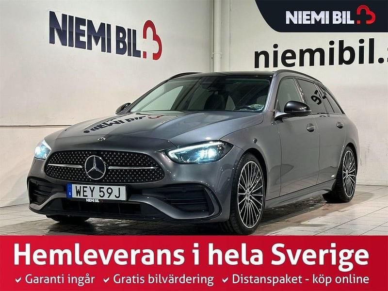 Grå Begagnad 2021 Mercedes C220 AMG Kombi | 419 900 kr (Marknadspris) - Bild 1/3
