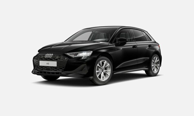 Svart Ny 2025 Audi A3 Sportback e-tron Design Sedan | 484 900 kr (Marknadspris) - Bild 1/4