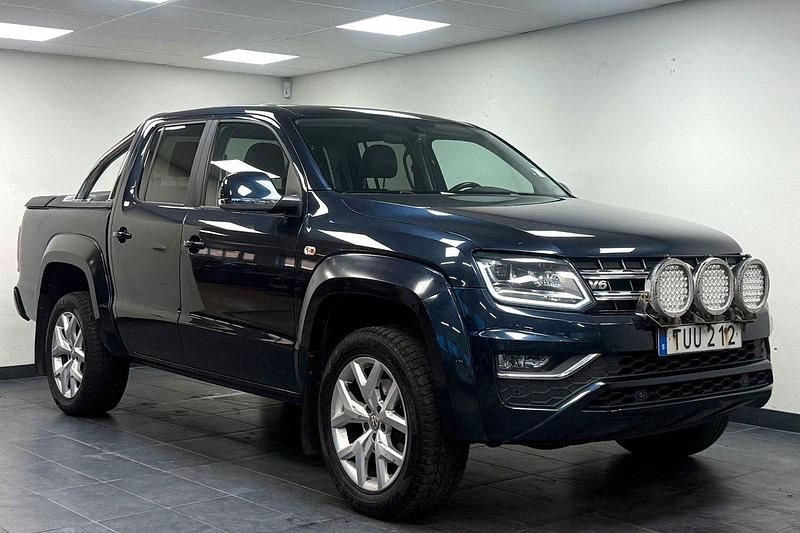 Blå Begagnad 2018 VW Amarok Highline Pickup | 269 800 kr (Bra pris) - Bild 1/4