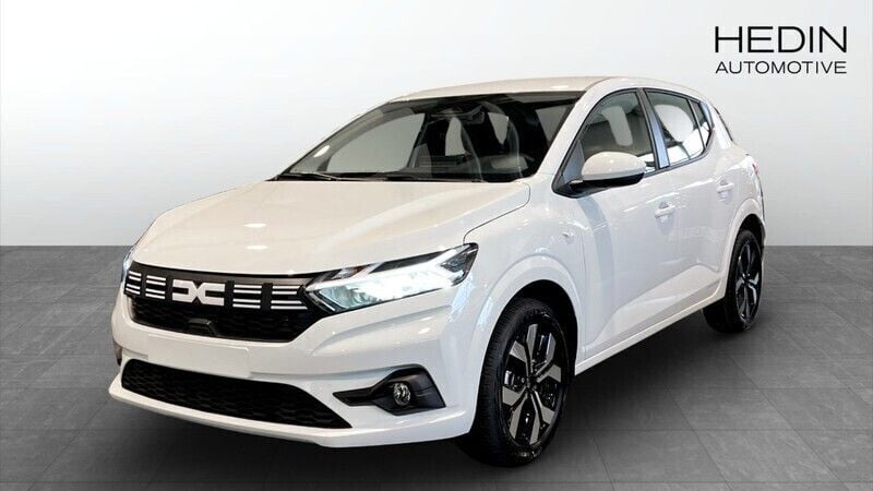 Vit (white) Ny 2025 Dacia Sandero Expression Halvkombi | 219 900 kr (Bra pris) - Bild 1/4