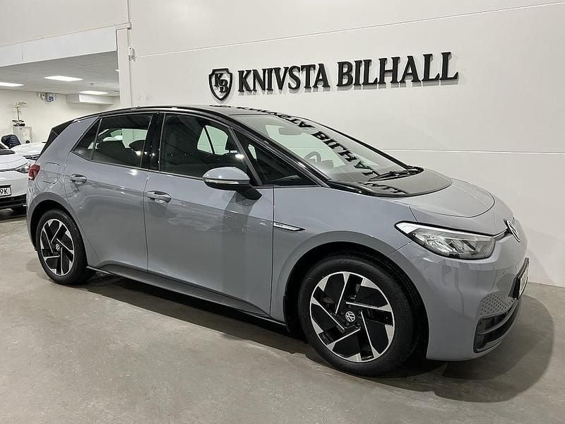 Begagnad VW ID.3 Pro Performance 150 kW (204 HK) 2021 Grå Halvkombi