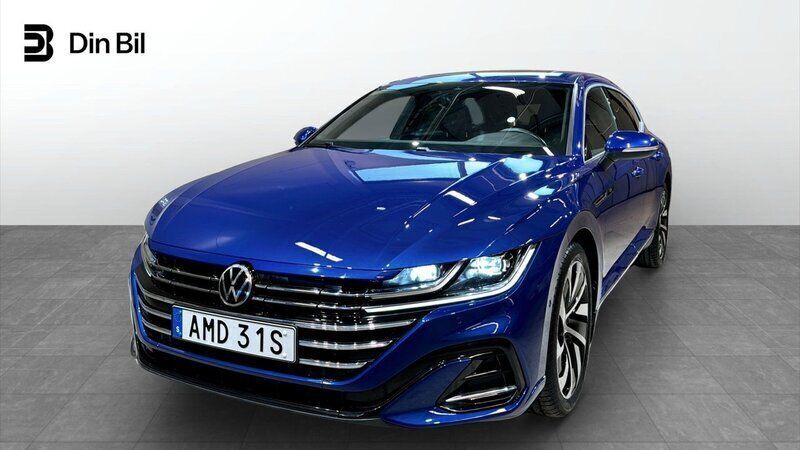 Mörkblå Begagnad 2021 VW Arteon R-line Kombi | 339 900 kr (Dyr) - Bild 1/4