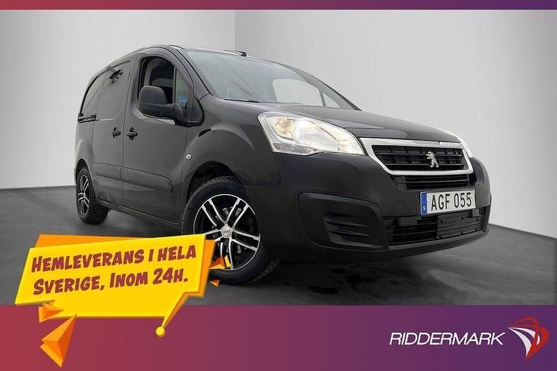 Svart Begagnad 2017 Peugeot Partner Van | 99 800 kr (Marknadspris) - Bild 1/3