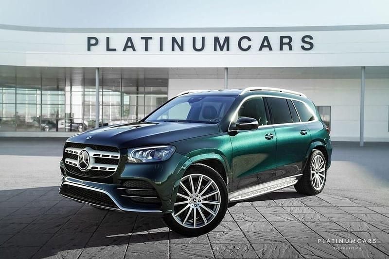 Smaragdgrön metallic Begagnad 2020 Mercedes GLS400 AMG SUV | 749 000 kr (Marknadspris) - Bild 1/4