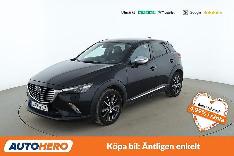Svart Begagnad 2016 Mazda CX-3 Exclusive-Line SUV | 149 000 kr (Bra pris) - Bild 1/4