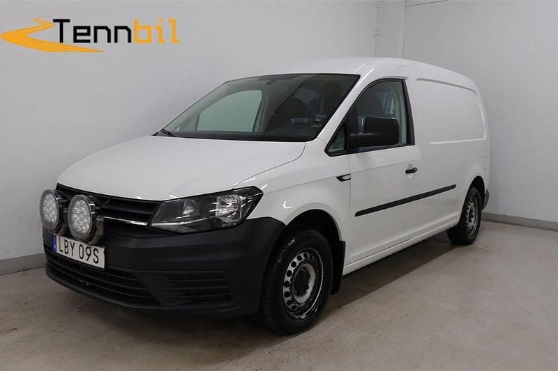 Vit Begagnad 2019 VW Caddy Maxi Minibuss | 139 900 kr (Superpris) - Bild 1/4