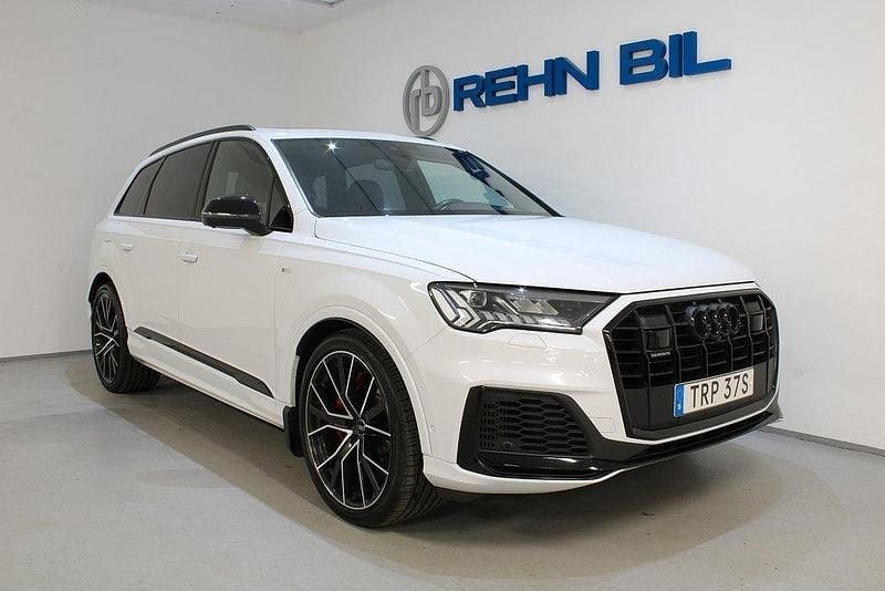 Vit Begagnad 2021 Audi Q7 S-Line SUV | 629 000 kr (Lite dyr) - Bild 1/4