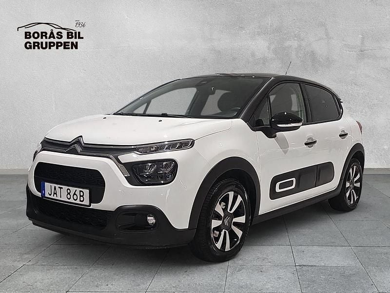 Vit Begagnad 2024 Citroën C3 PureTech Halvkombi | 159 000 kr (Marknadspris) - Bild 1/4