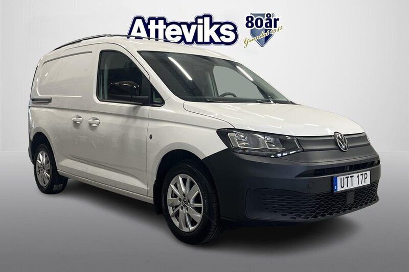 Vit Begagnad 2021 VW Caddy Minibuss | 209 500 kr (Bra pris) - Bild 1/4