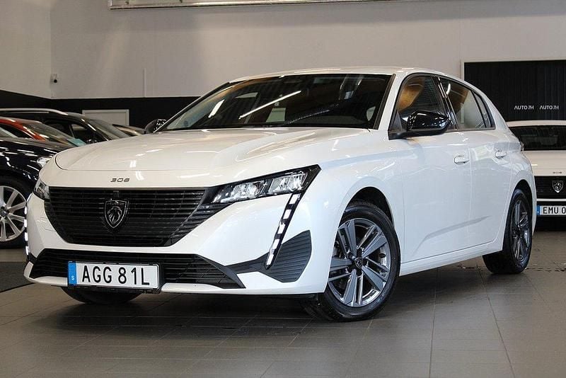 Vit Begagnad 2022 Peugeot 308 Halvkombi | 189 900 kr (Marknadspris) - Bild 1/4
