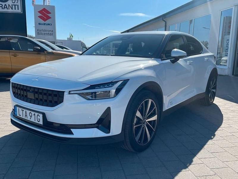 Vit (vit metallic) Begagnad 2022 Polestar 2 Standard Range Single Motor Halvkombi | 319 000 kr (Marknadspris) - Bild 1/4