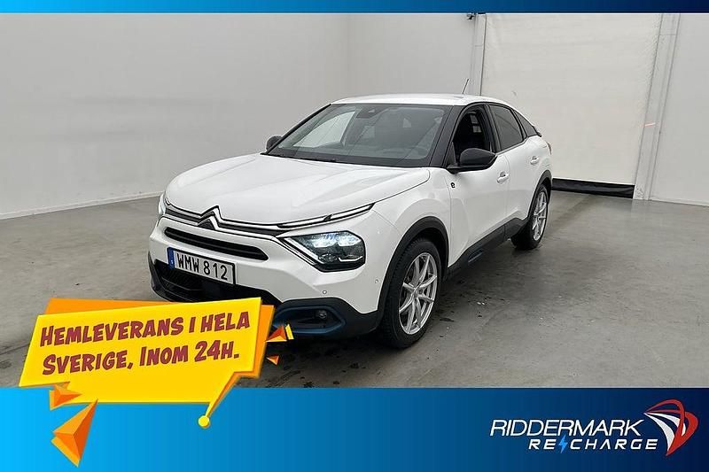 Vit Begagnad 2022 Citroën e-C4 Shine Halvkombi | 189 800 kr (Marknadspris) - Bild 1/3