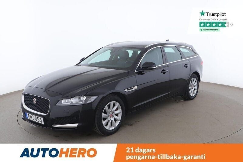 Svart Begagnad 2018 Jaguar XF Sportbrake Kombi | 196 000 kr (Marknadspris) - Bild 1/4