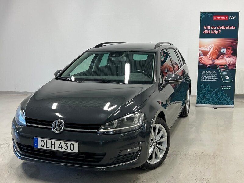 Mörkgrå (grå) Begagnad 2015 VW Golf VII GT Kombi | 126 800 kr (Marknadspris) - Bild 1/4