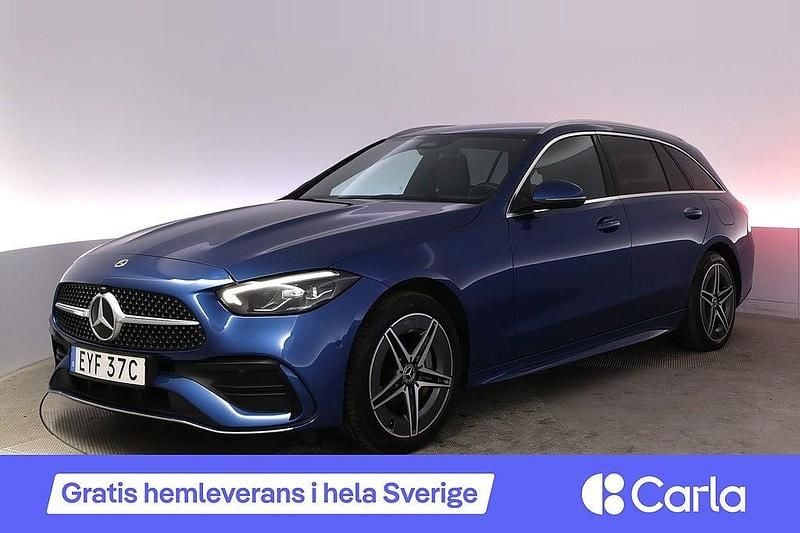 Begagnad Mercedes C300e AMG 230 HK (169 kW) 2022 Blå Kombi