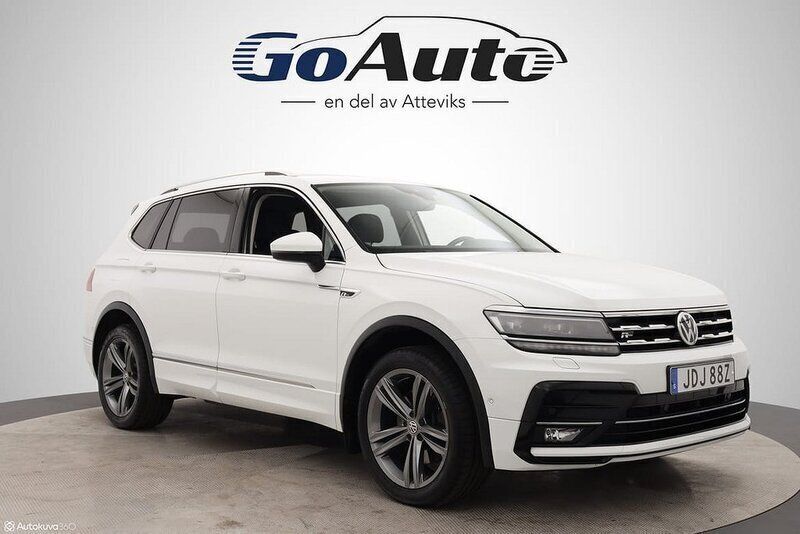 Vit Begagnad 2020 VW Tiguan Allspace R-line SUV | 339 500 kr (Marknadspris) - Bild 1/4