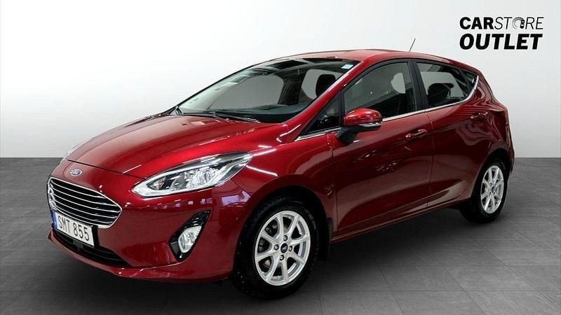 Röd (red) Begagnad 2019 Ford Fiesta Titanium Halvkombi | 109 900 kr (Marknadspris) - Bild 1/4