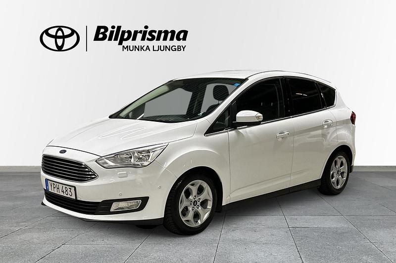 Vit Begagnad 2017 Ford C-MAX Titanium Minibuss | 104 800 kr (Marknadspris) - Bild 1/4