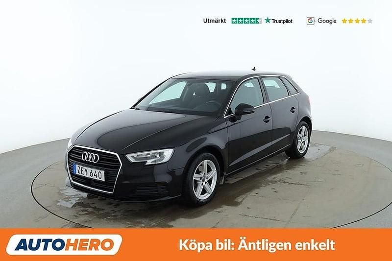 Svart Begagnad 2018 Audi A3 Sportback Halvkombi | 169 000 kr (Lite dyr) - Bild 1/4