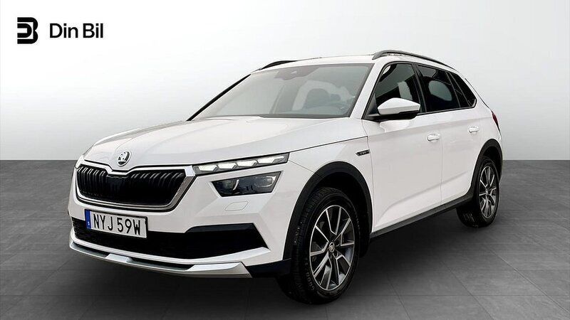 Vit Begagnad 2023 Skoda Kamiq ScoutLine SUV | 249 900 kr (Marknadspris) - Bild 1/4