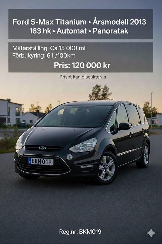 Begagnad 2013 Ford S-MAX S Minibuss | 115 000 kr (Lite dyr) - Bild 1/4