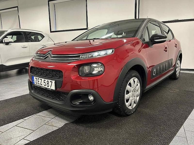 Röd Begagnad 2018 Citroën C3 Halvkombi | 89 500 kr (Marknadspris) - Bild 1/4