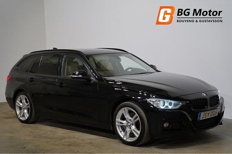 Svart Begagnad 2015 BMW 320 Sport Line Kombi | 139 800 kr (Marknadspris) - Bild 1/3