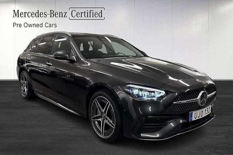 Begagnad Mercedes C300e AMG line 313 HK (230 kW) 2023 Grå Kombi