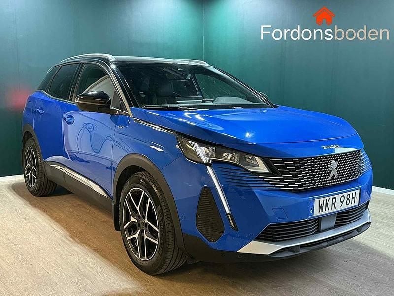 Blå Begagnad 2021 Peugeot 3008 GT SUV | 238 800 kr (Marknadspris) - Bild 1/4