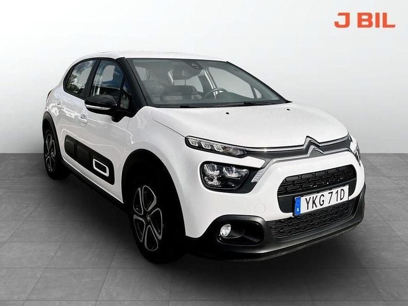 Vit Begagnad 2021 Citroën C3 Feel Halvkombi | 124 900 kr (Marknadspris) - Bild 1/3