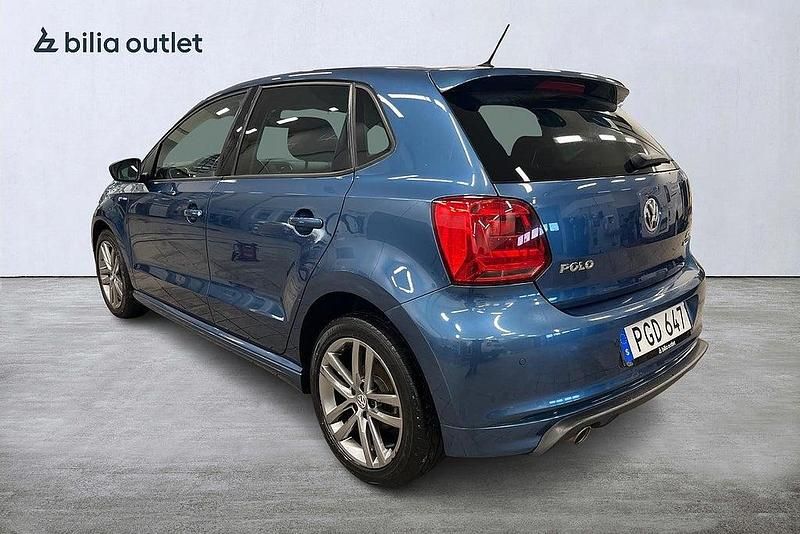 Begagnad VW Polo R-line 90 HK (66 kW) 2017 Blå Halvkombi