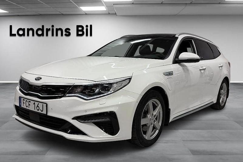 Vit pearl metallic Begagnad 2019 Kia Optima Plus Kombi | 209 300 kr (Marknadspris) - Bild 1/4
