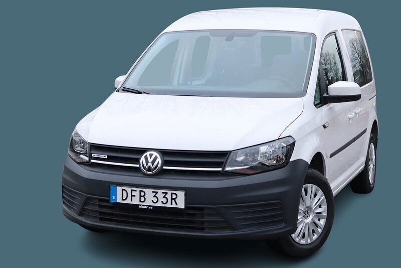 Vit Begagnad 2019 VW Caddy Trendline Minibuss | 200 000 kr - Bild 1/4