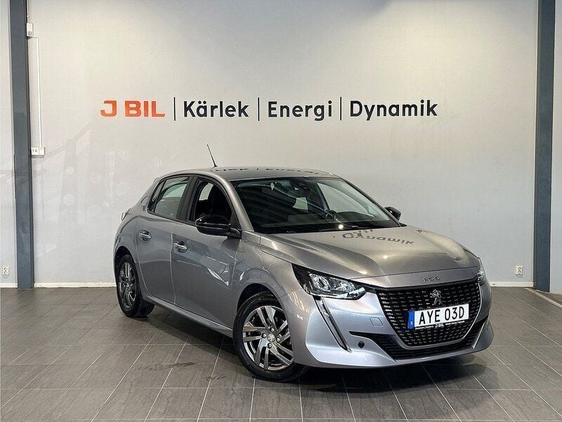 Grå Begagnad 2022 Peugeot 208 Active Halvkombi | 139 900 kr (Marknadspris) - Bild 1/4