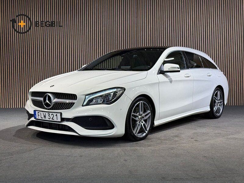Vit Begagnad 2017 Mercedes CLA220 Shooting Brake AMG Kombi | 226 400 kr (Marknadspris) - Bild 1/4