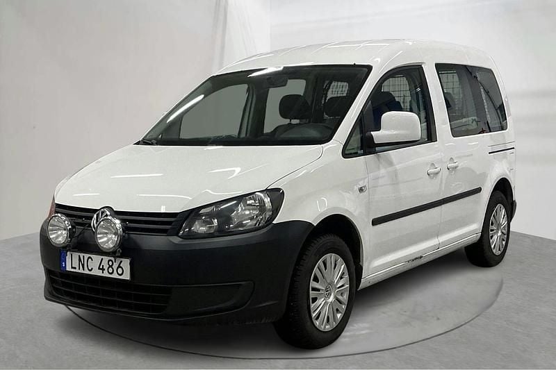 Vit Begagnad 2014 VW Caddy Life Minibuss | 69 000 kr (Marknadspris) - Bild 1/4