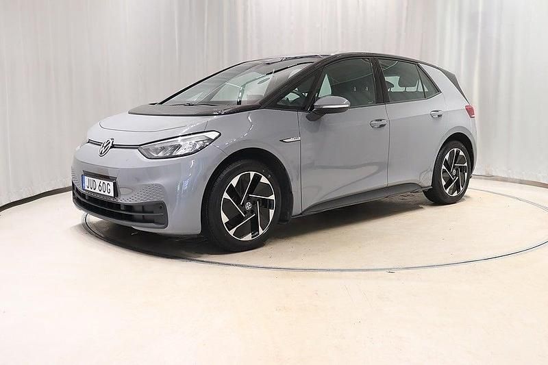 Begagnad VW ID.3 Pro Performance 150 kW (204 HK) 2020 Grå Halvkombi