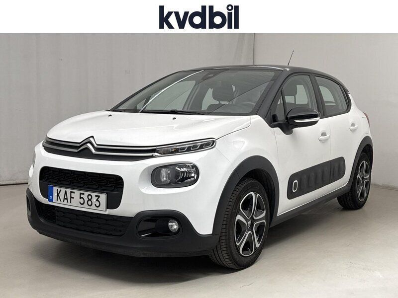 Vit Begagnad 2019 Citroën C3 Feel Halvkombi | 129 900 kr (Bra pris) - Bild 1/3