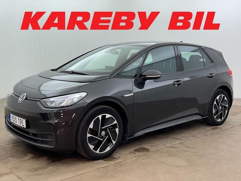 Mörkgrå Begagnad 2021 VW ID.3 Pro Performance Halvkombi | 198 900 kr (Bra pris) - Bild 1/3