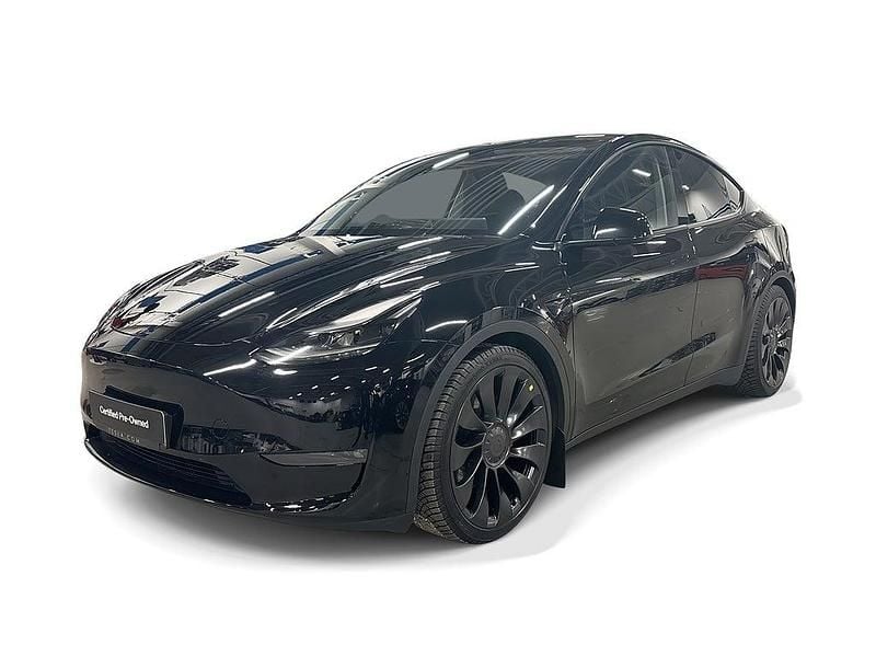 Svart Begagnad 2023 Tesla Model Y Performance SUV | 494 300 kr (Lite dyr) - Bild 1/4