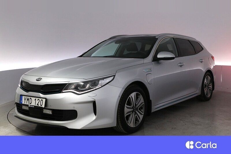 Grå Begagnad 2017 Kia Optima Hybrid 2 Sedan | 200 900 kr (Marknadspris) - Bild 1/4