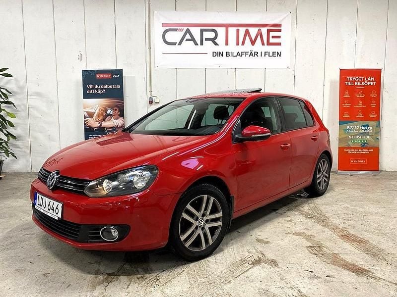 Begagnad VW Golf VI 122 HK (89 kW) 2010 Röd Halvkombi