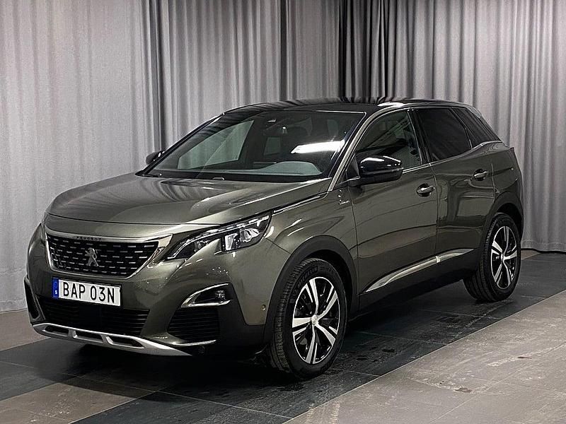 Grå Begagnad 2019 Peugeot 3008 GT-line SUV | 189 900 kr (Marknadspris) - Bild 1/4
