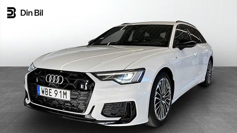 Vit (glaciärvit metallic) Begagnad 2024 Audi A6 S-Line Kombi | 559 000 kr (Marknadspris) - Bild 1/4